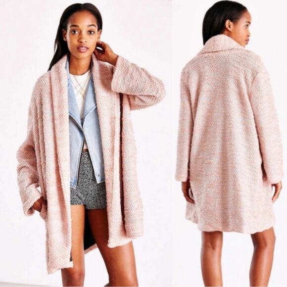 UNIF X Urban Outfitters Women's Open Front Blush Pink Jacket Coat Size M / L - Picture 1 of 9